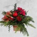 Centro de mesa con Noche Buena, Rosa y  Pinos - Oslo